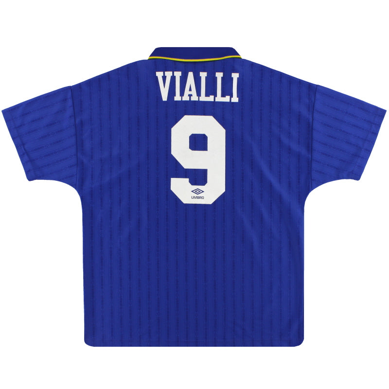 1995-97 Chelsea Umbro Home Shirt Vialli #9 M Football Shirt