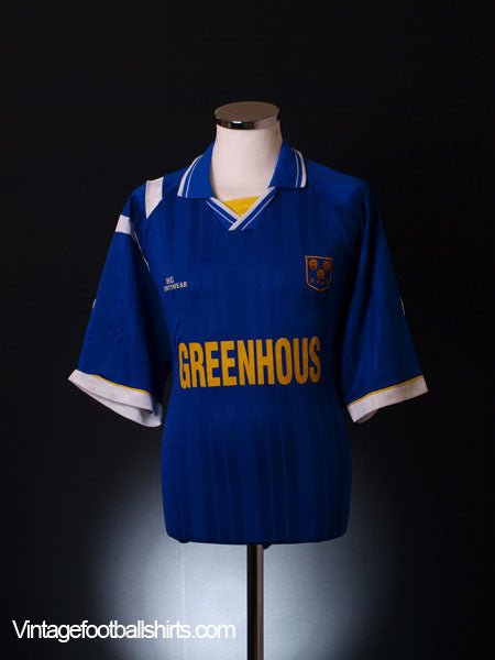 1995-97 Shrewsbury Match Worn Home Shirt #8 L Football Shirt