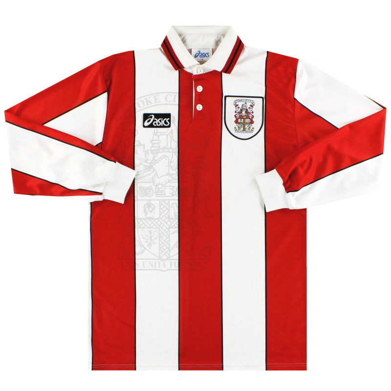 1995-97 Stoke Asics Player Issue Home Shirt L/S XL Football Shirt