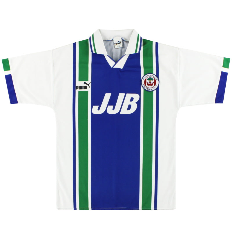 1995-98 Wigan Puma Home Shirt L Football Shirt