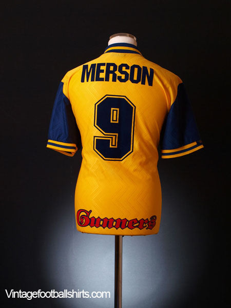 1996-97 Arsenal Away Shirt Merson #9 L Football Shirt