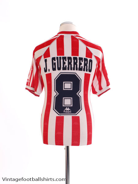 1996-97 Atletico Bilbao Home Shirt J.Guerrero #8 M Football Shirt