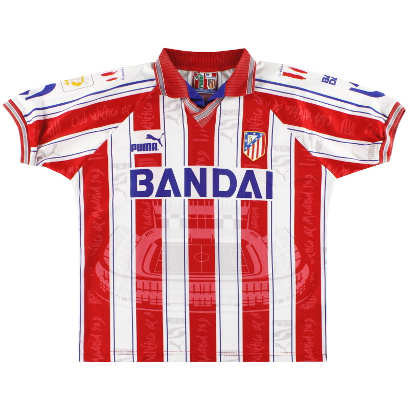 1996-97 Atletico Madrid Puma Home Shirt S Football Shirt