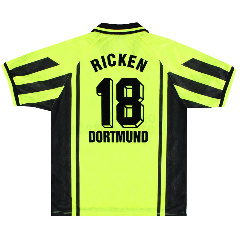 1996-97 Borussia Dortmund Nike Home Shirt Ricken #18 L Football Shirt
