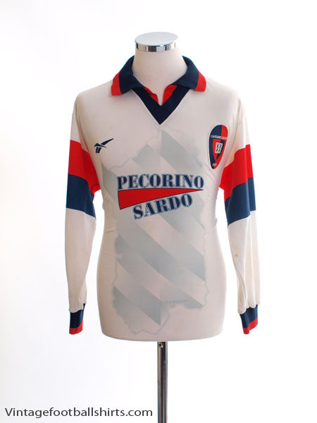 1996-97 Cagliari Away Shirt #9 L/S S Football Shirt