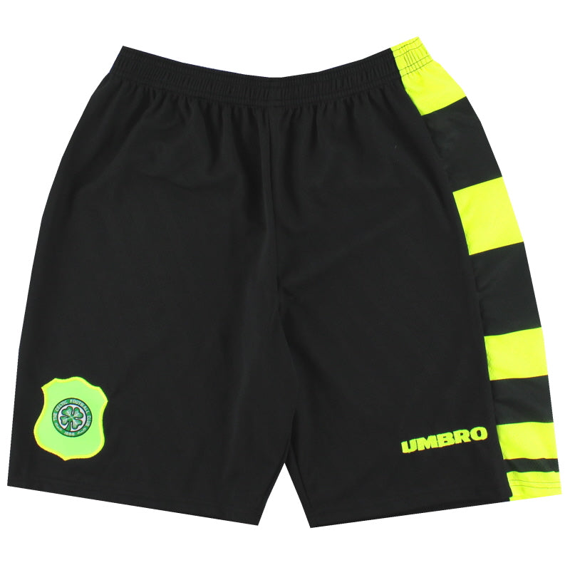 1996-97 Celtic Umbro Away Shorts *As New* S Football Shorts