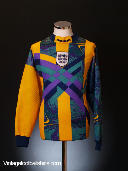 1996-97 England Goalkeeper Shirt L Football Shirt
