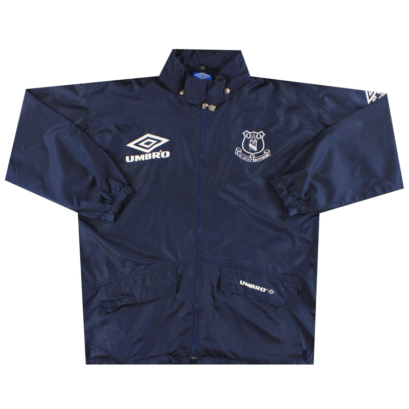 1996-97 Everton Umbro Pro Training Hooded Jacket M Jacket