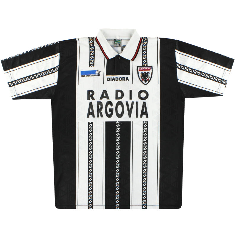 Maillot Vintage FC Aarau Diadora – Matchworn – Longues Manches – Numéro 16
