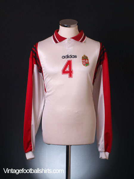 1996-97 Hungary Match Issue Away Shirt #4 L/S XL Football Shirt