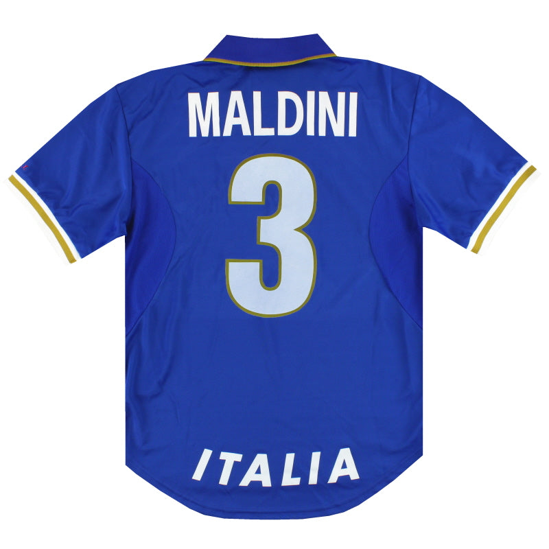 1996-97 Italy Nike Home Shirt Maldini #3 *As New* M Football Shirt