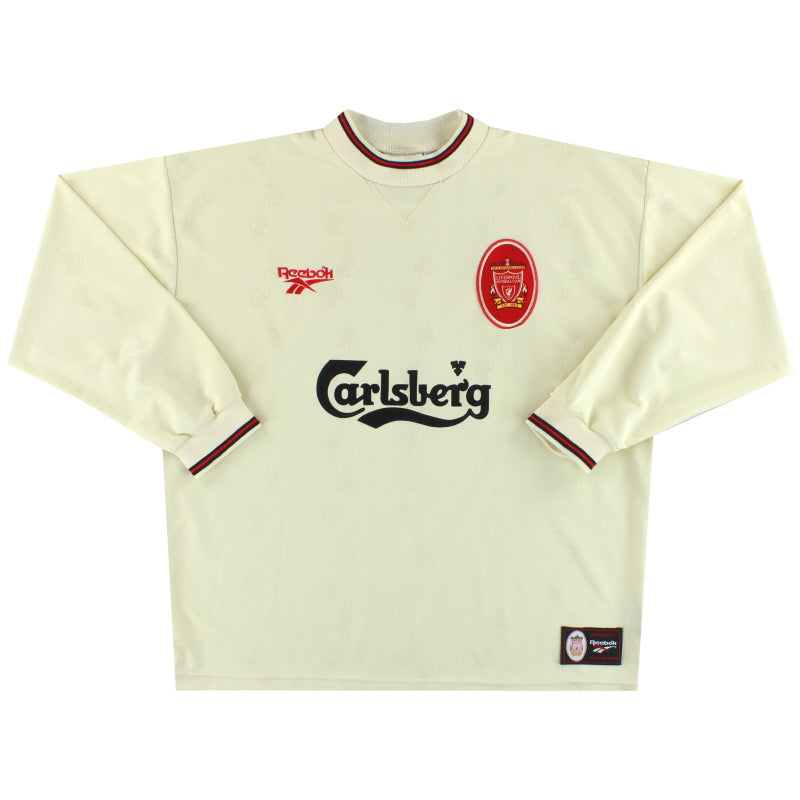 1996-97 Liverpool Reebok Away Shirt L/S *Mint* M Football Shirt