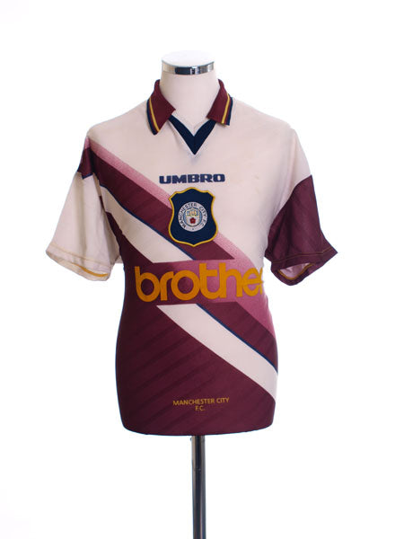 1996-97 Manchester City Away Shirt XL Football Shirt