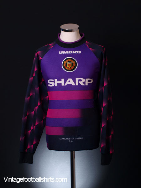 1996-97 Manchester United Goalkeeper Shirt M Football Shirt