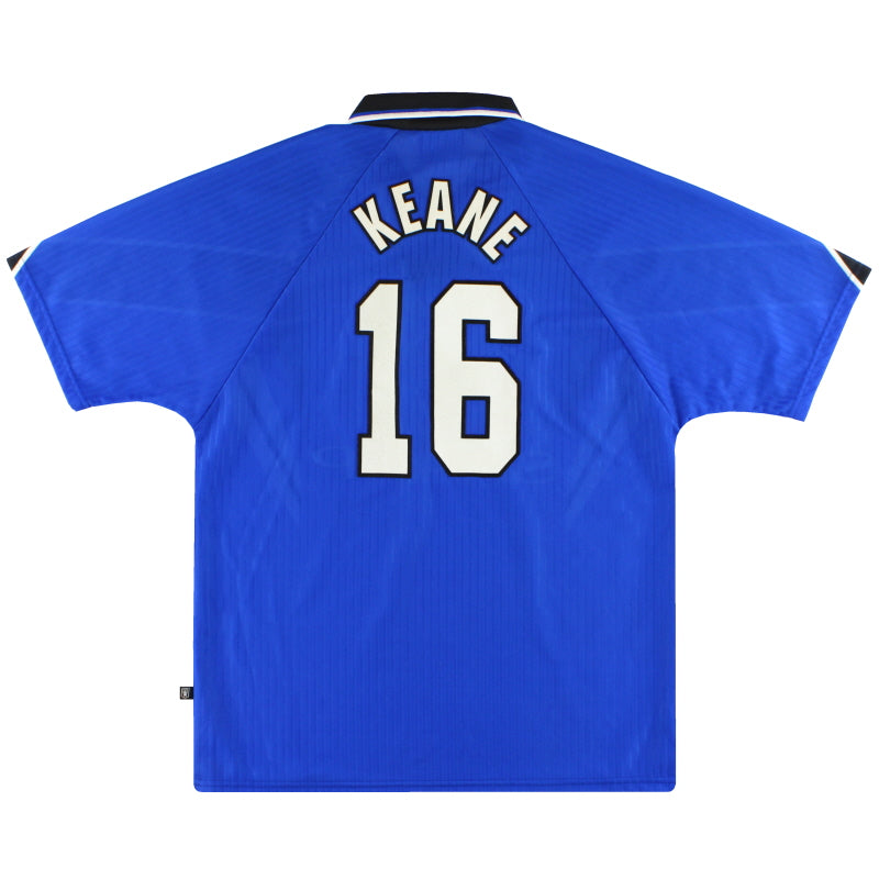 1996-97 Manchester United Umbro Third Shirt Keane #16 L Football Shirt