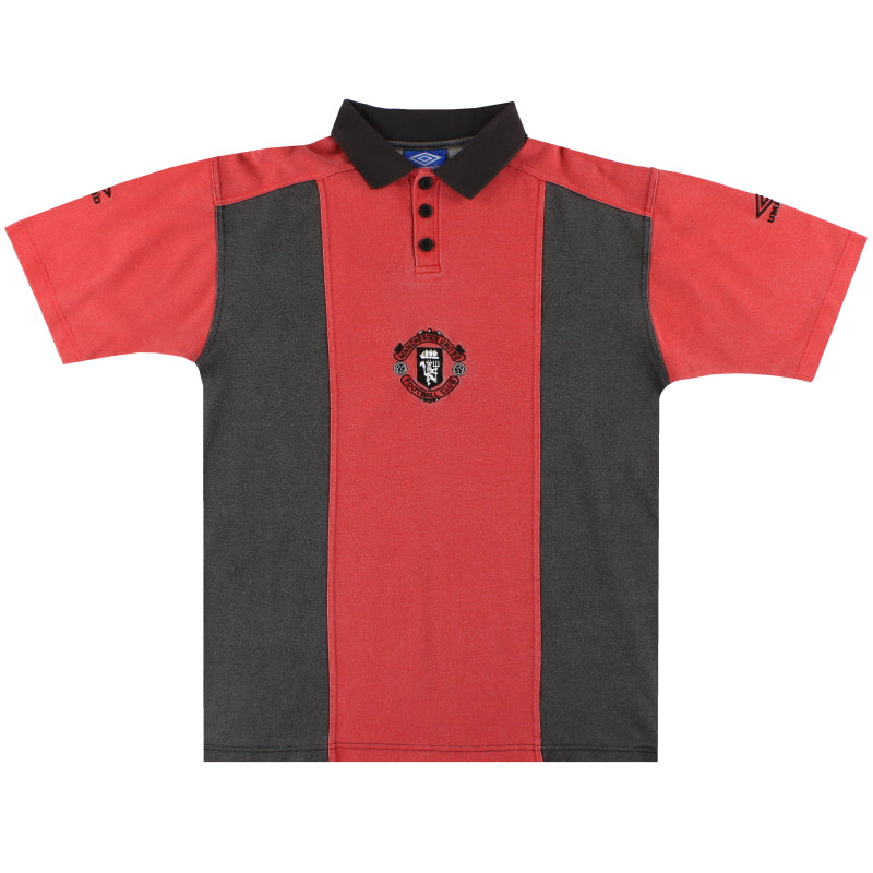 1996-97 Manchester United Umbro Polo Shirt L Polo Shirt