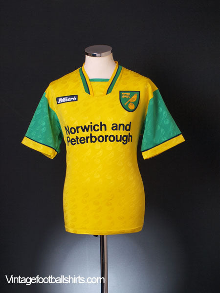 1996-97 Norwich City Home Shirt S Football Shirt