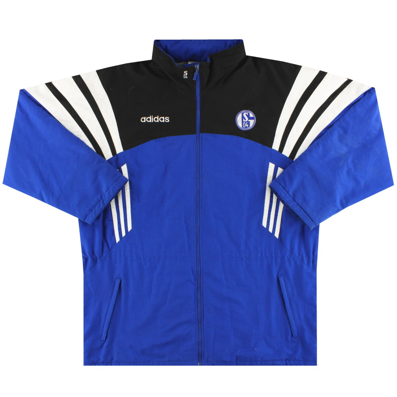 1996-97 Schalke adidas Bench Coat XL Jacket