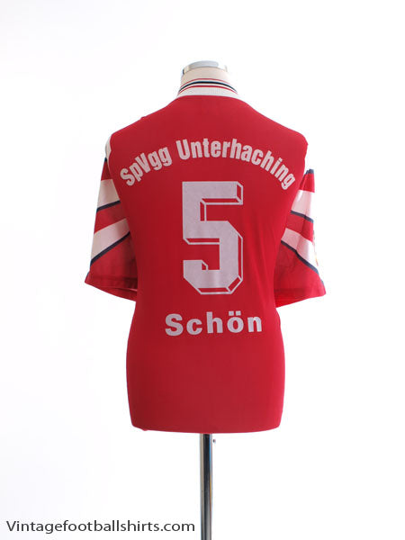 1996-97 SpVgg Unterhaching Match Issue Home Shirt Schon #5 XL Football Shirt