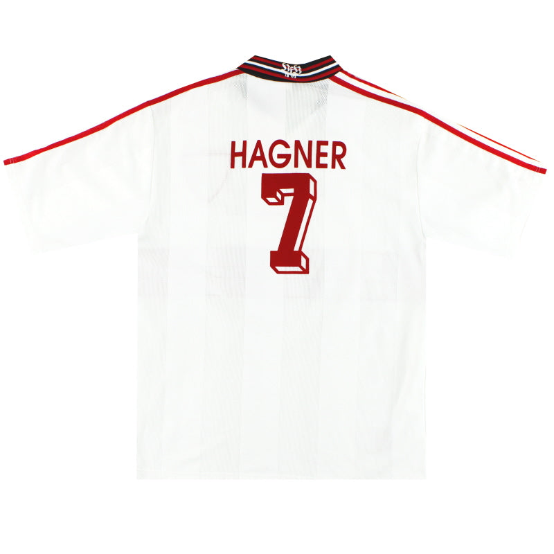 1996-97 Stuttgart adidas Home Shirt Hagner #7 L Football Shirt
