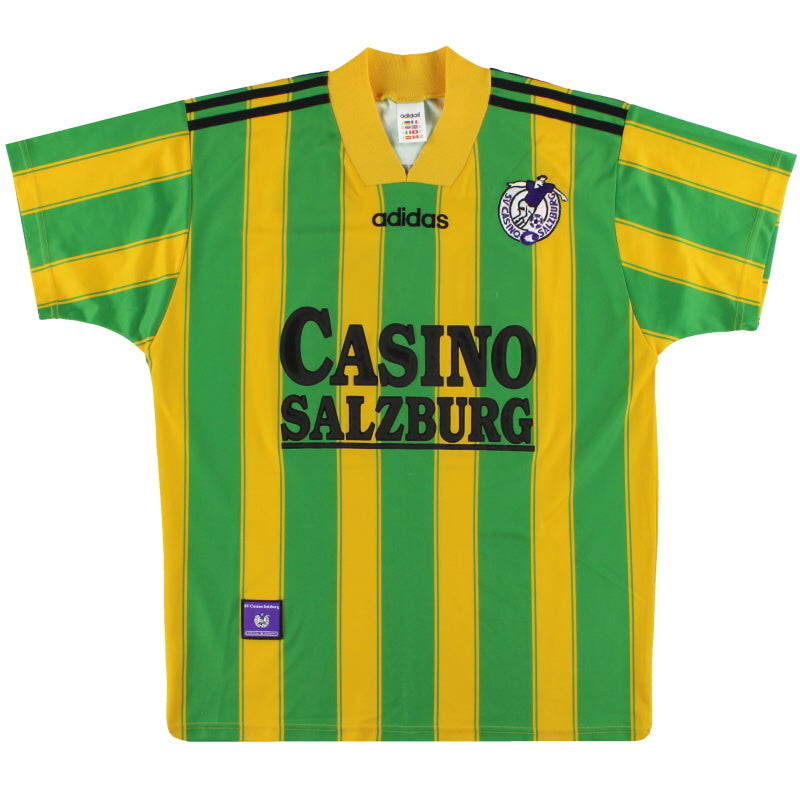 1996-97 SV Casino Salzburg adidas Away Shirt Hutter #14 M Football Shirt