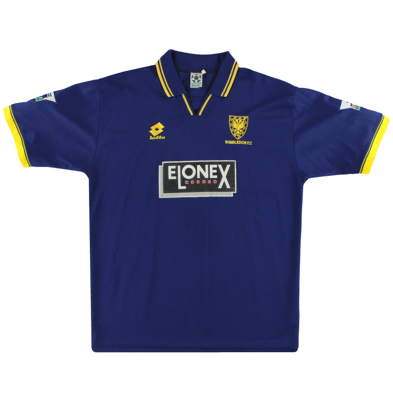 1996-97 Wimbledon Lotto Home Shirt Ekoku #9 XL Football Shirt