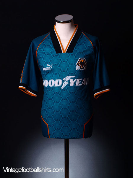 1996-97 Wolves Away Shirt L Football Shirt