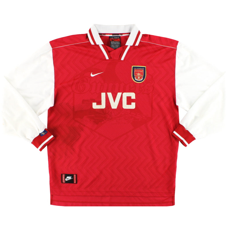 1996-98 Arsenal Nike Home Shirt L/S XL Football Shirt