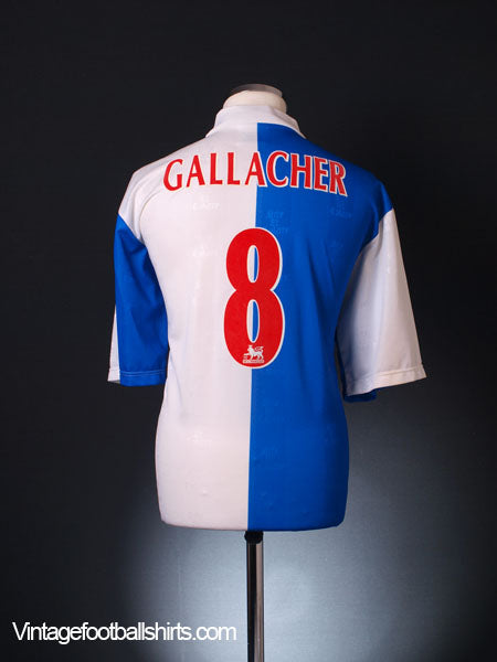 1996-98 Blackburn Home Shirt Gallacher #8 M Football Shirt