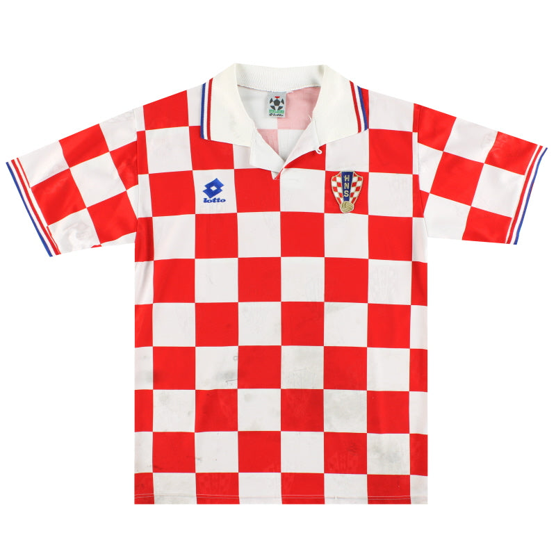 1996-98 Croatia Lotto Home Shirt L Football Shirt