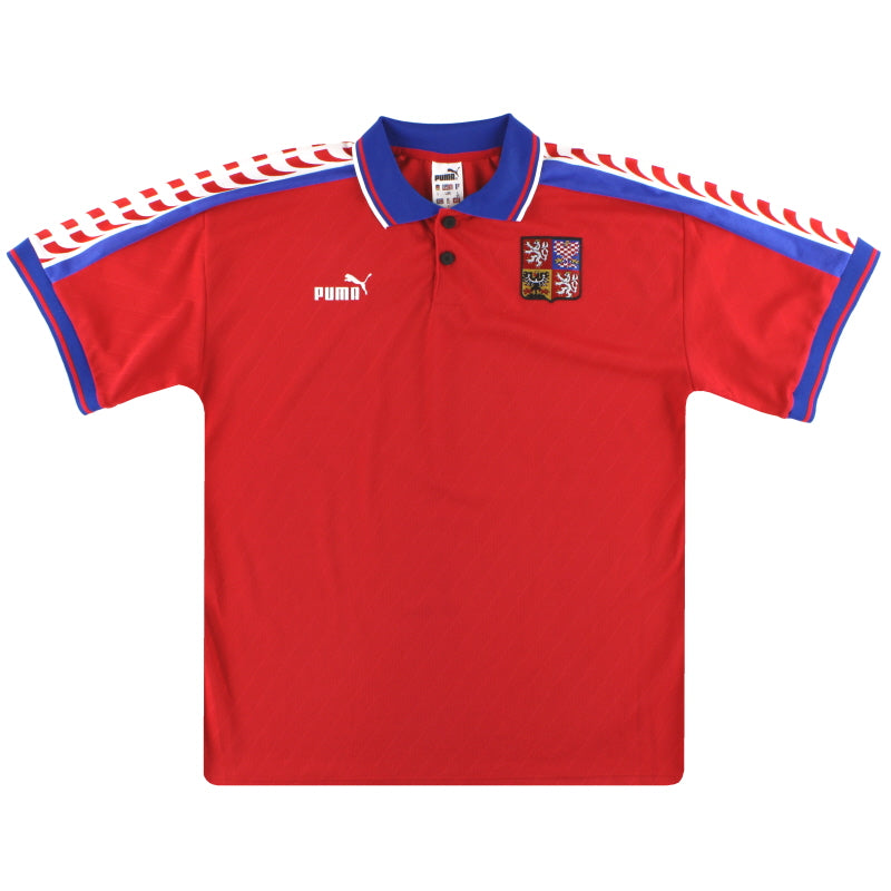 1996-98 Czech Republic Puma Home Shirt *Mint* L Football Shirt