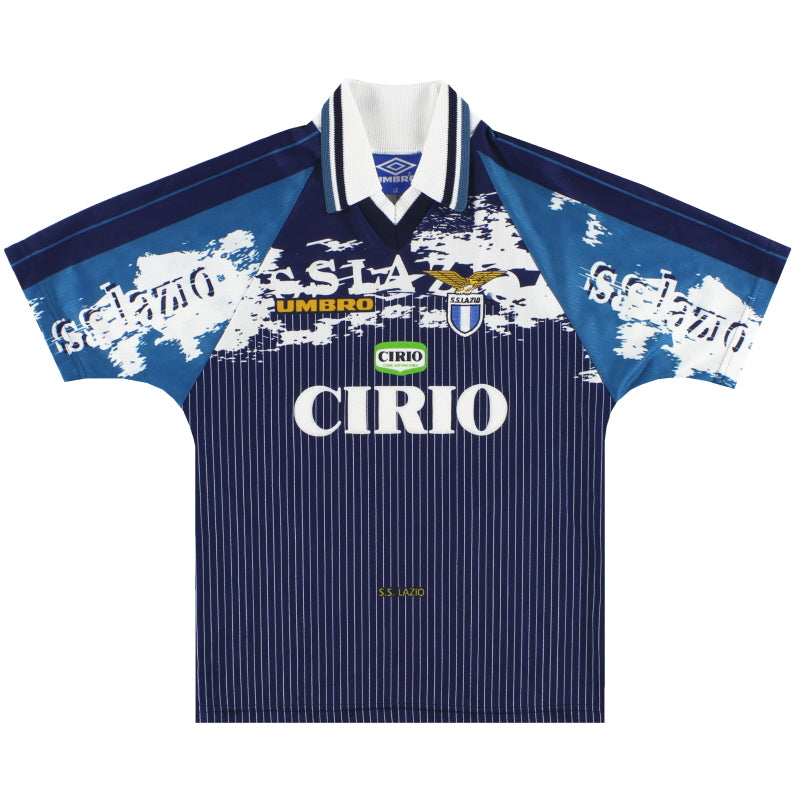 1996-98 Lazio Umbro Away Shirt *Mint* L.Boys Football Shirt