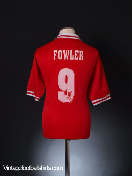 1996-98 Liverpool Home Shirt Fowler #9 L Football Shirt