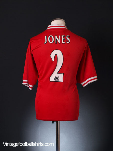 1996-98 Liverpool Home Shirt Jones #2 L Football Shirt