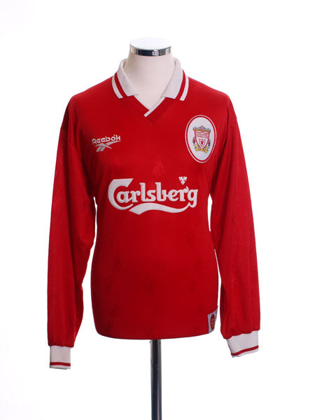 1996-98 Liverpool Home Shirt L/S M Football Shirt