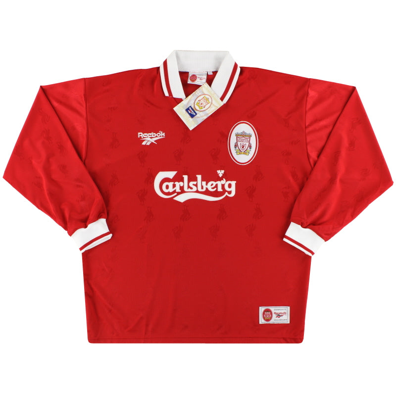 1996-98 Liverpool Reebok Home Shirt L/S *w/tags* XL Football Shirt
