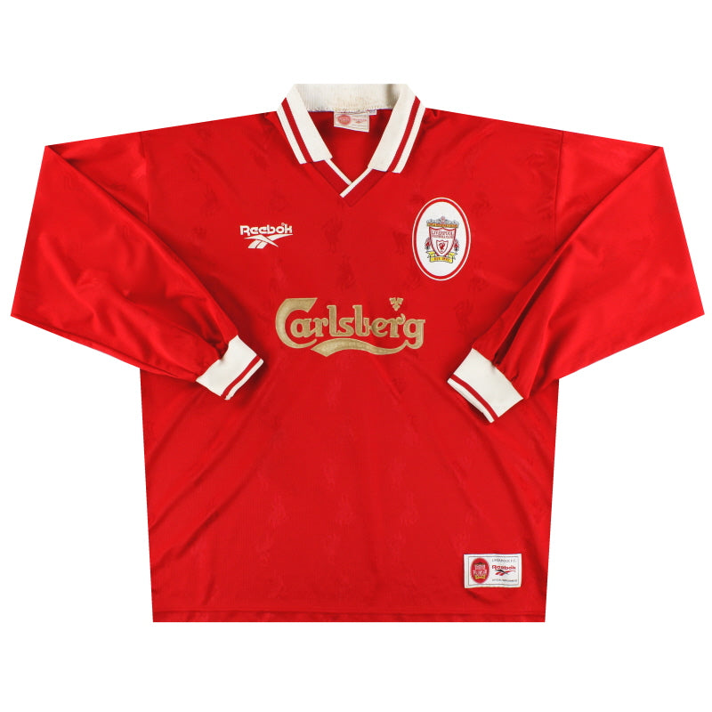 1996-98 Liverpool Reebok Home Shirt L/S XL Football Shirt