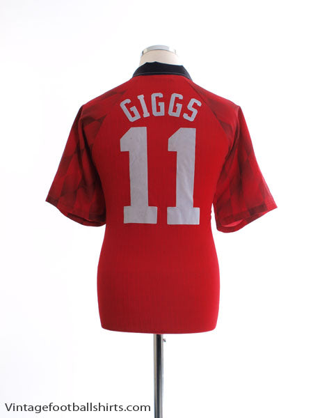 1996-98 Manchester United Home Shirt Giggs #11 L Football Shirt