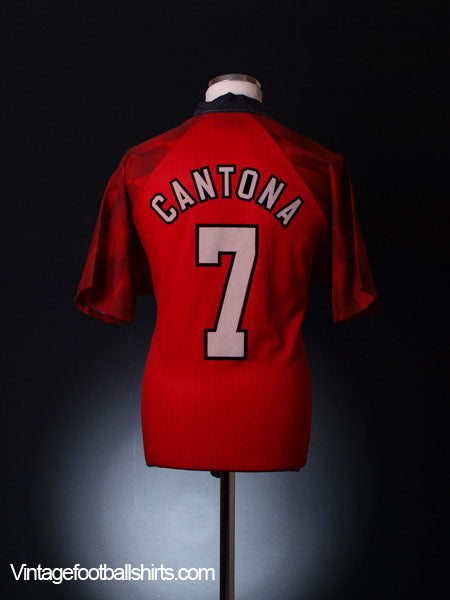 1996-98 Manchester United Home Shirt Cantona #7 M Football Shirt