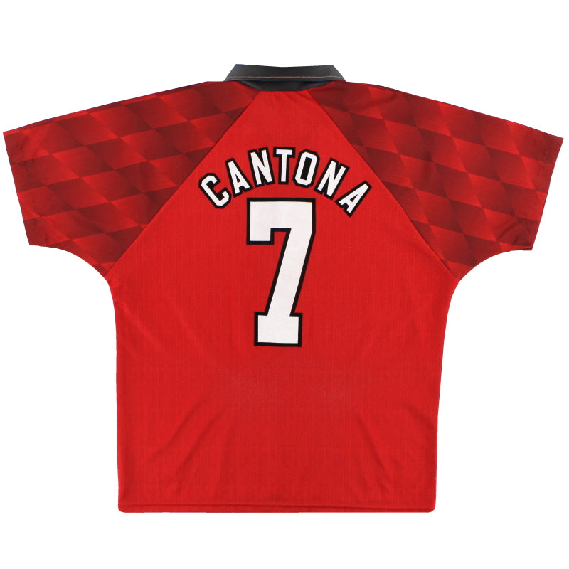 1996-98 Manchester United Umbro Home Shirt Cantona #7 *Mint* M Football Shirt