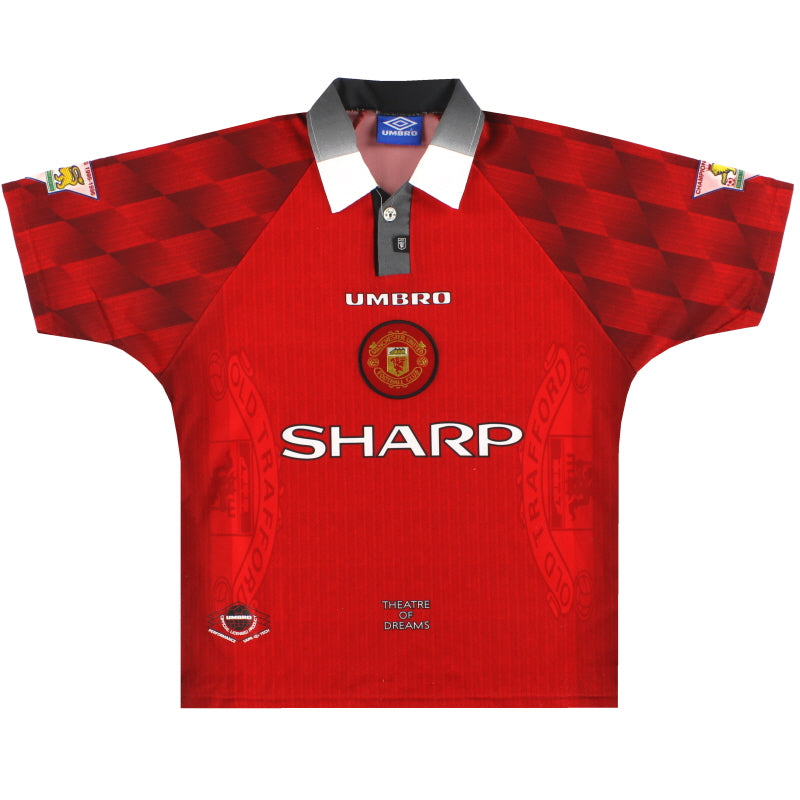 1996-98 Manchester United Umbro Home Shirt L Football Shirt