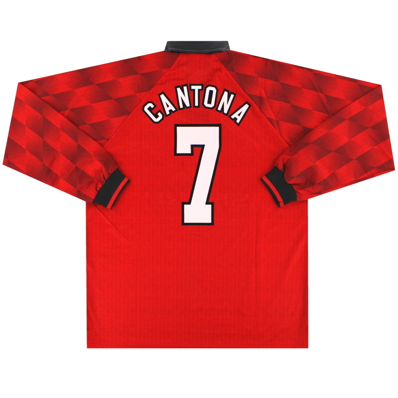 1996-98 Manchester United Umbro Home Shirt Cantona L/S XL Football Shirt