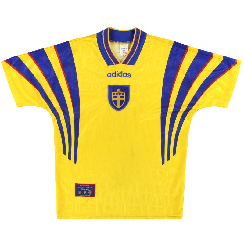 1996-98 Sweden adidas Home Shirt S Football Shirt