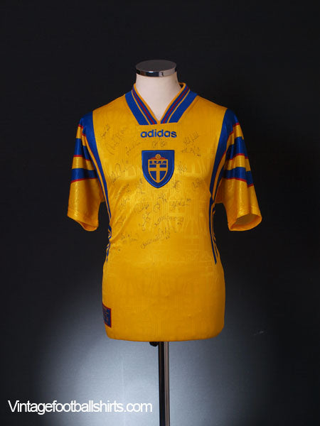 1996-98 Sweden Signed Home Shirt *BNWT* M Football Shirt