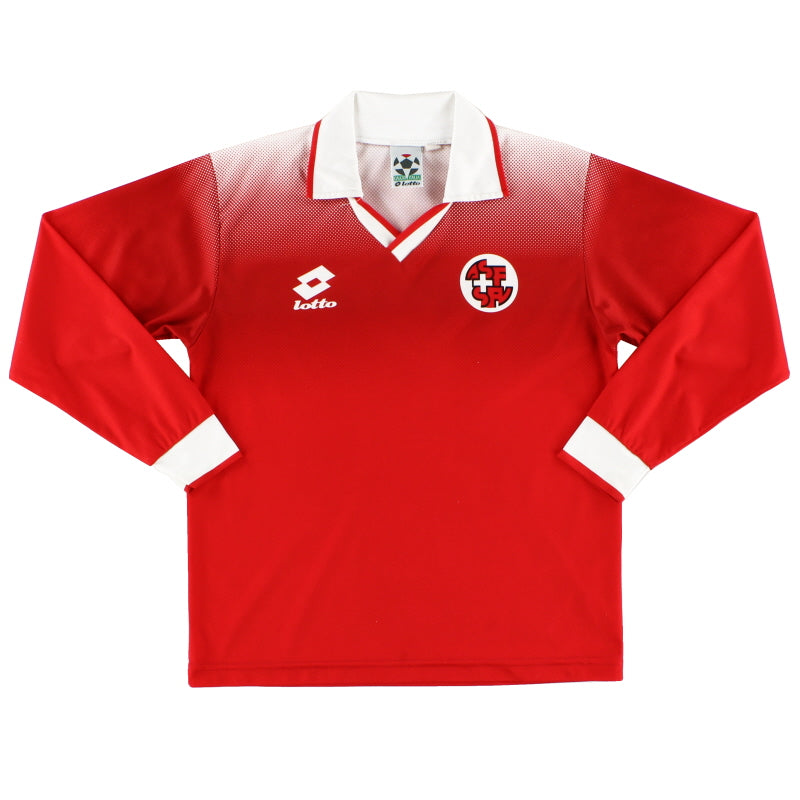 1996-98 Switzerland Home Shirt L/S XL.Boys Football Shirt