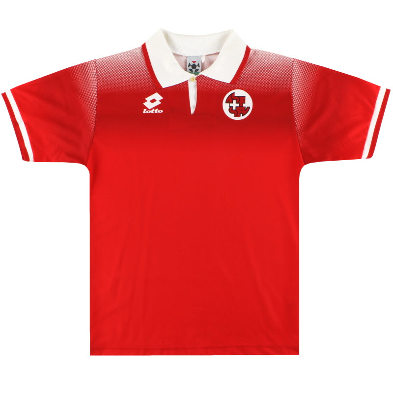 1996-98 Switzerland Lotto Home Shirt S Football Shirt