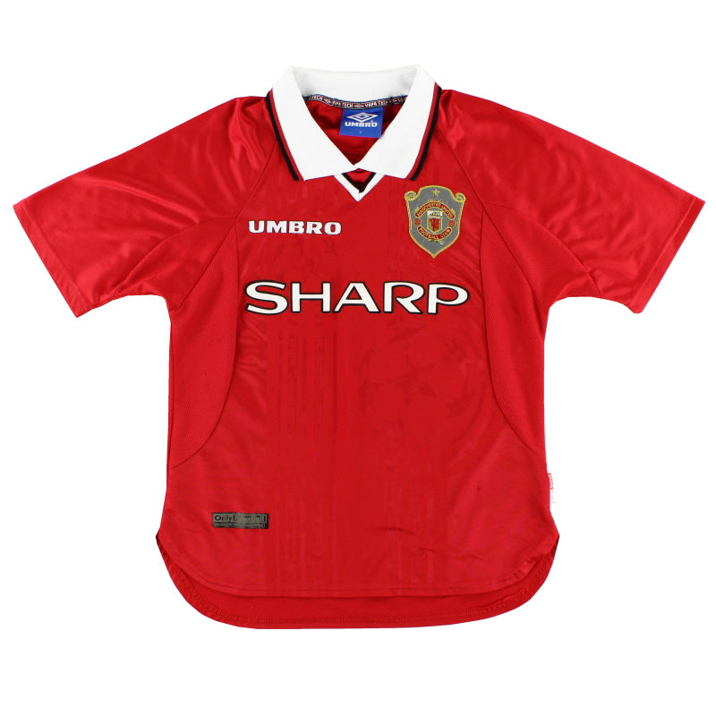 1997-00 Manchester United Champions League Home Shirt Y Football Shirt