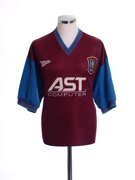 1997-98 Aston Villa Home Shirt Collymore #11 L Football Shirt