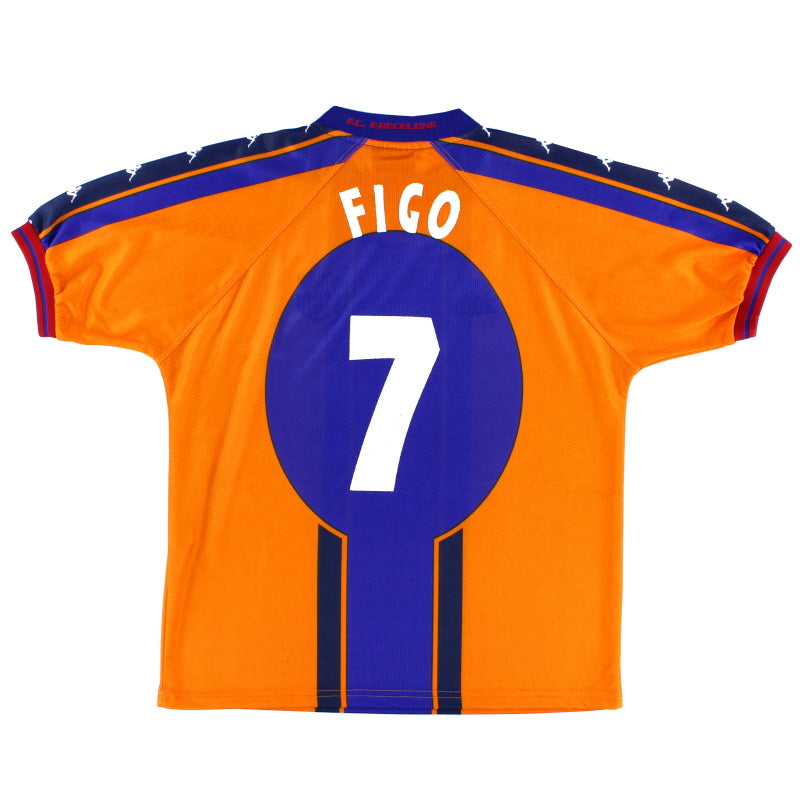 1997-98 Barcelona Away Shirt Figo #7 M Football Shirt