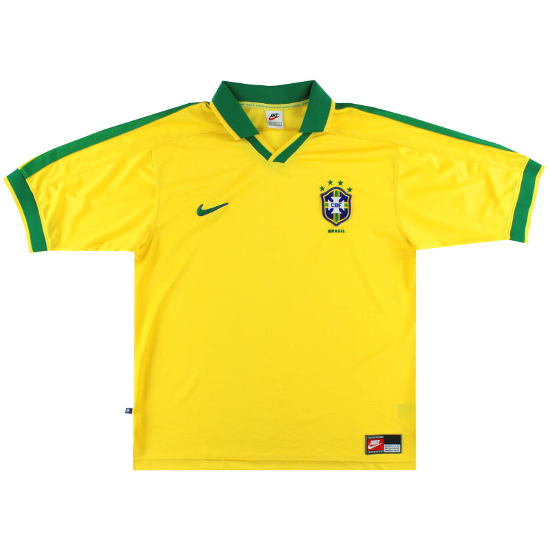 1997-98 Brazil Nike Home Shirt L Football Shirt